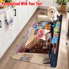Amazing World of Gumball Custom Text Flannel Floor Rug Soft Kitchen Mat Personalized Non Slip Carpet