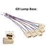 0.2m Ceramic G9 Halogen Type power socket led Lamp bulb Base 250V 2A Ceramic Holder cable wire connector G9 lead LED lights