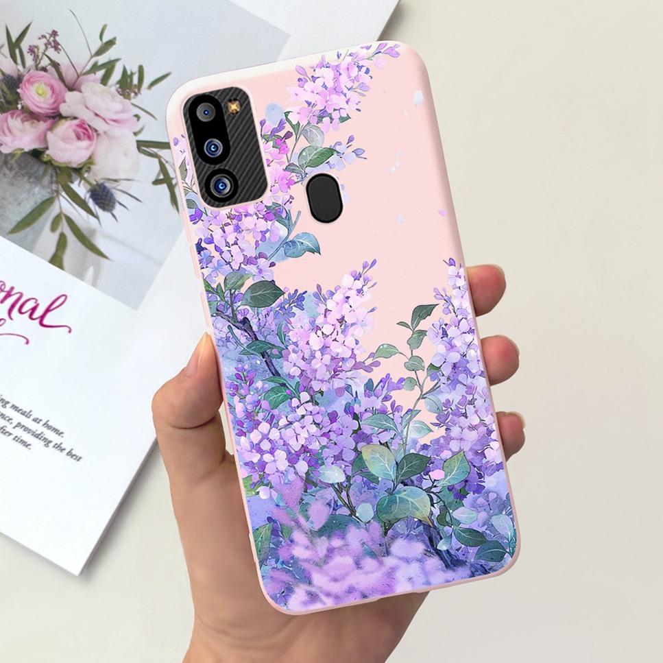 For Samsung Galaxy M21 2021 Case Cute Cat Fashion Girl Soft Silicone Cover For Samsung M21 2021 SM-M215G Bumper Phone Case Funda