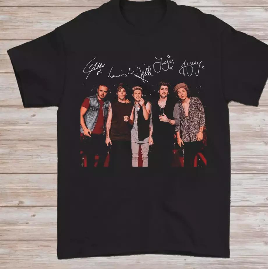 

New Vtg One Direction Band Signature Full Size To 5XL Shirt Unisex T-Shirt M