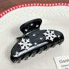 Luxurious Snowflake Hair Claw Clip In Pink Blue And Black With Stunning Rhinestone Embellishments