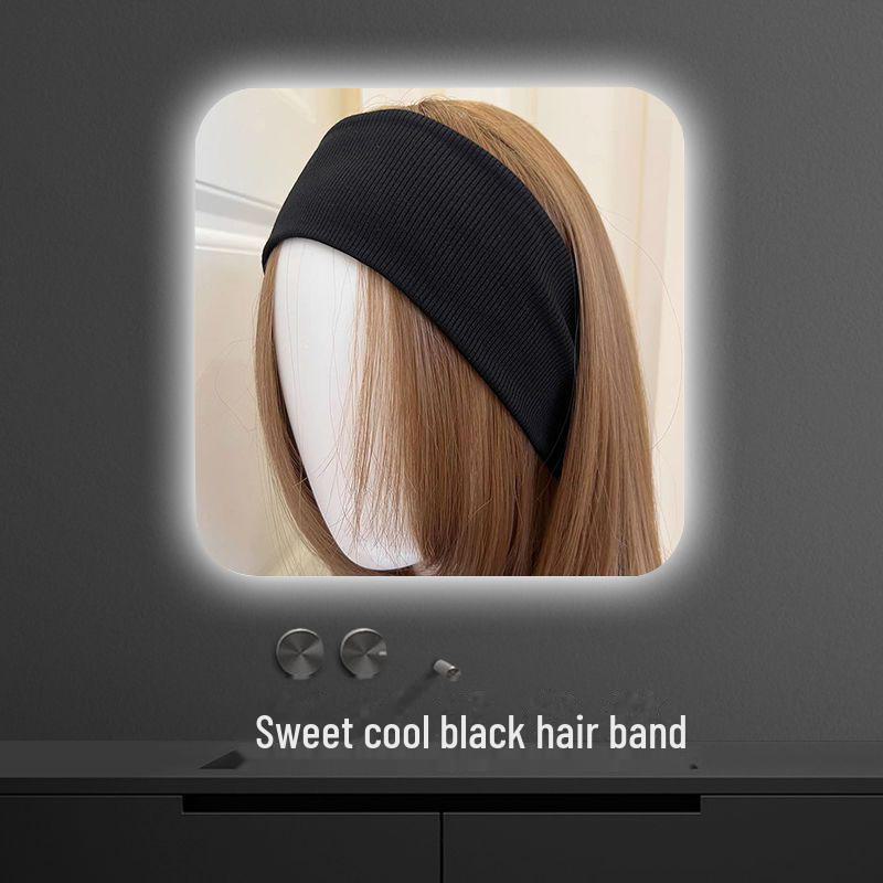 

Bella Style ~ Женская эластичная хлопковая фитнес-повязка на голову: Модный, спортивный, универсальный и впитывающий пот трикотажный дизайн. чёрный