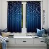 2Pcs Starry Night Sky Curtains Abstract Twinkles Dark Blue Curtains Suitble For Bedroom Living Room College Dorm