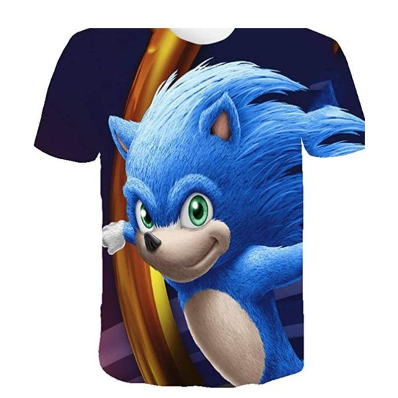 Vibrant Sonic The Hedgehog Printed T-shirt For Kids With Short Sleeves And Comfort Fit