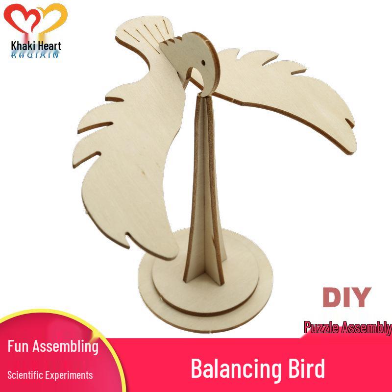 DIY Wooden Balance Bird Science Craft - Educational Gravity Experiment