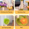 1PC Cat Scratching Post with Sisal Rope & Plush Base - Flower Design Cat Tree for Indoor Cats, Paw Grinding Toy, Pet Supplies