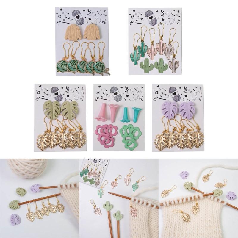 Stitching Marker Charm Locking Stitching Marker Knitting Needle Point Protectors, Locking Stitching Marker for Stitching