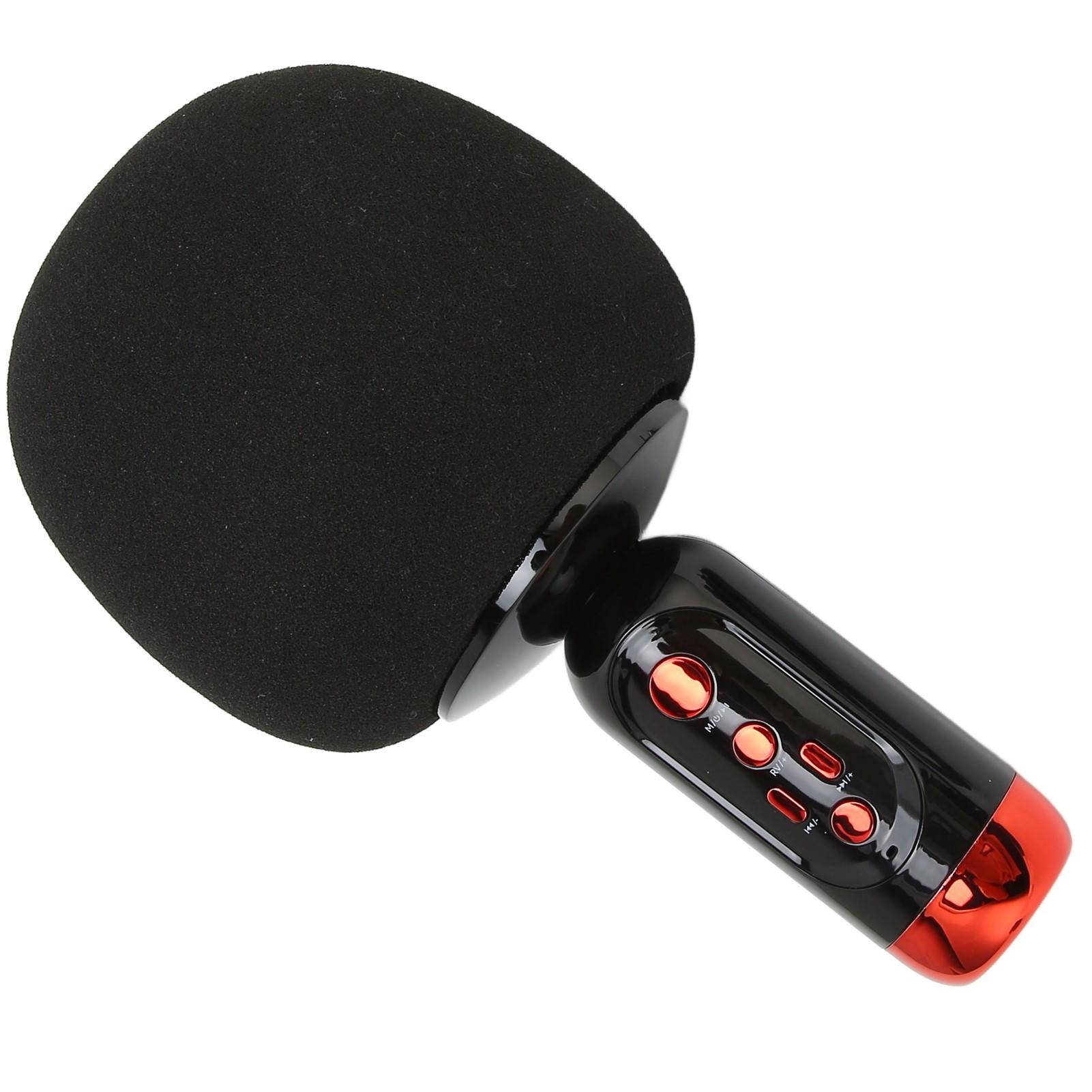 

Microphone Rechargeable Handheld Wireless Karaoke Mic with LED Light for Party Car PC Cellphone