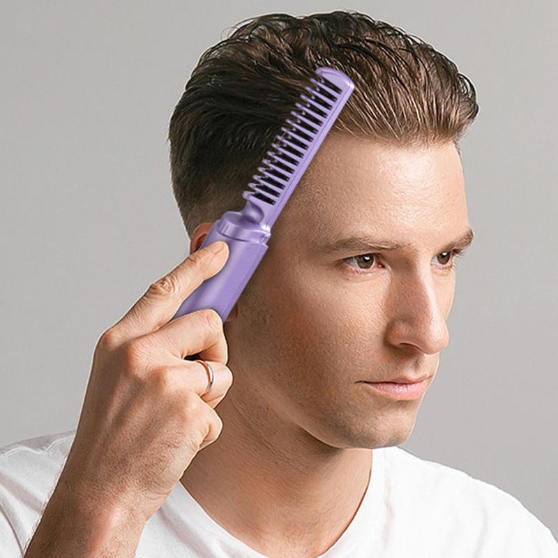 Electric Hair Straightening Comb Curling Brush Multi Use Heated Styling Tool For Home Beauty Routine