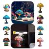 Colorful Resin Flower Mushroom Table Lamp Home Bedroom Decoration Powered Usb
