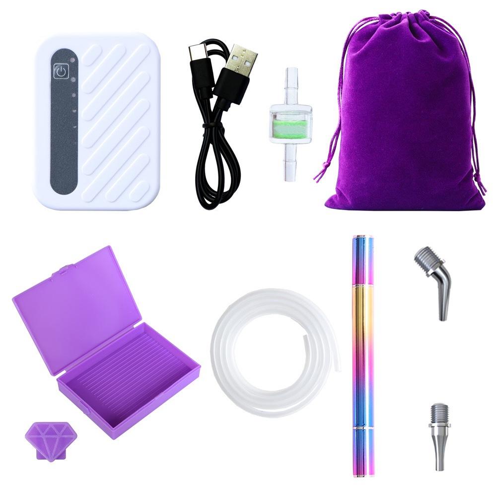 Początkujący Automatyczny Diamentowy Urządzenie Próżniowe z Przyssawką Zasilane przez USB Urządzenie Próżniowe do Malowania Diamentami Przenośny Zestaw Pióra do Malowania Diamentami