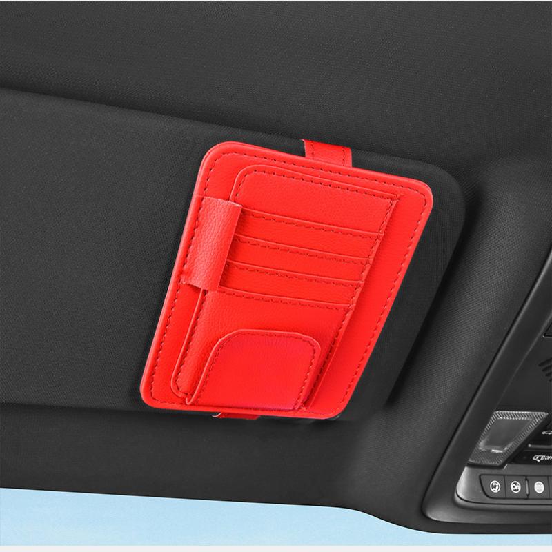 Auto-Sonnenblenden-Organizer mit mehreren Taschen, Visitenkarten-Aufbewahrungsmanagement, Sonnenbrillenhalter, Visier-Zubehör, Auto-Innenraum