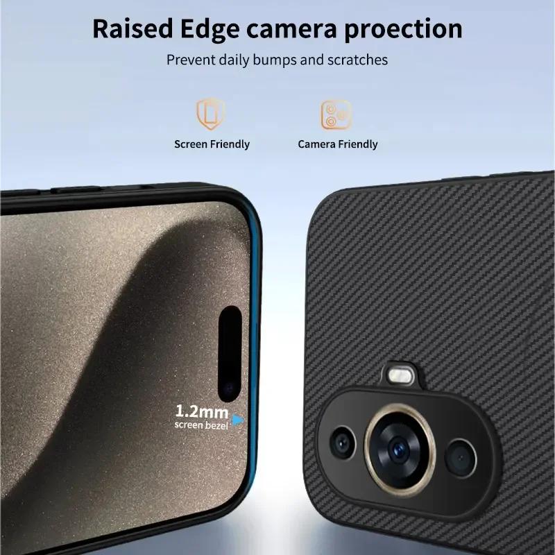Carbon Fiber Texture Phone Case For Huawei nova 12 SE 12S 13i 11 Pro Magnetic Wireless Charging Silicone Soft Back Cover Cases
