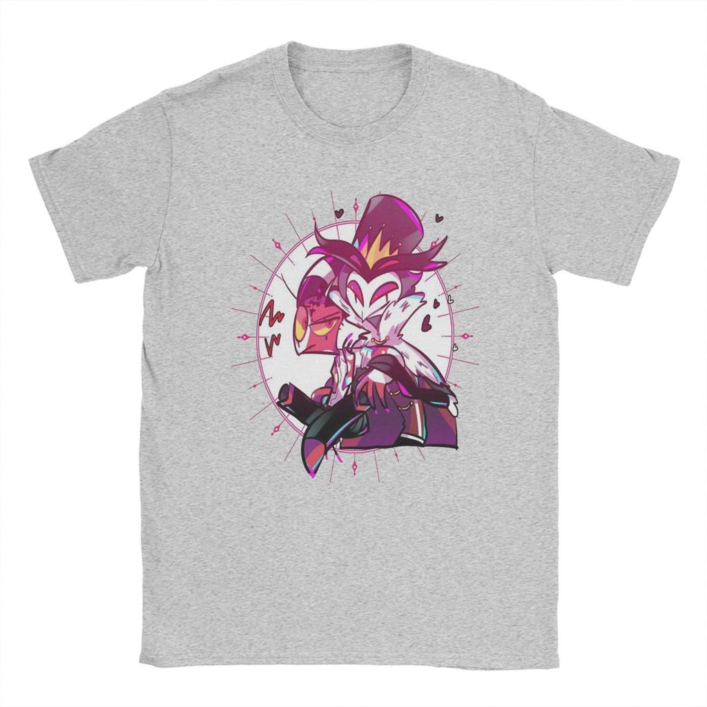Stolas Helluva-Boss Cartoon Men T Shirts Creative Tees Short Sleeve Crewneck T-Shirts 100% Cotton Gift Idea Tops