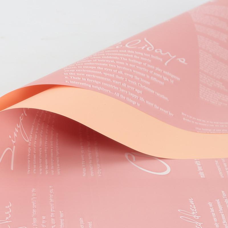 20Pcs Waterproof Floral Wrapping Paper Double Sided Elegant Letter Printed Bouquet Packing Material Bouquet Wrapping Paper