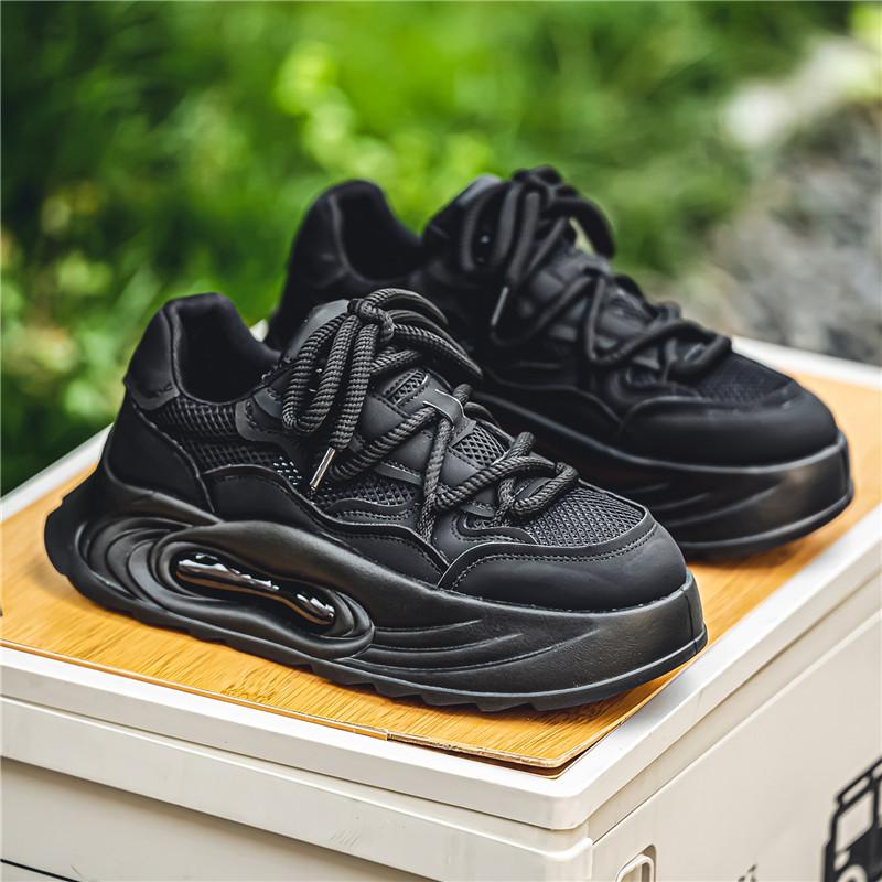 

Мужские туфли на плоской подошве из сетчатой ткани, дышащие, повседневные, спортивные, на толстой подошве, трендовые, для всех видов активного отдыха, для ходьбы, бега, кроссовки, модные, для студентов, для занятий сноубордом 40 чёрный