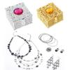 Sturdy Zinc Alloy Jewelry Storage Box Unique Jewelry Organizers With Soft Lining for Necklace Earrings Jewelry