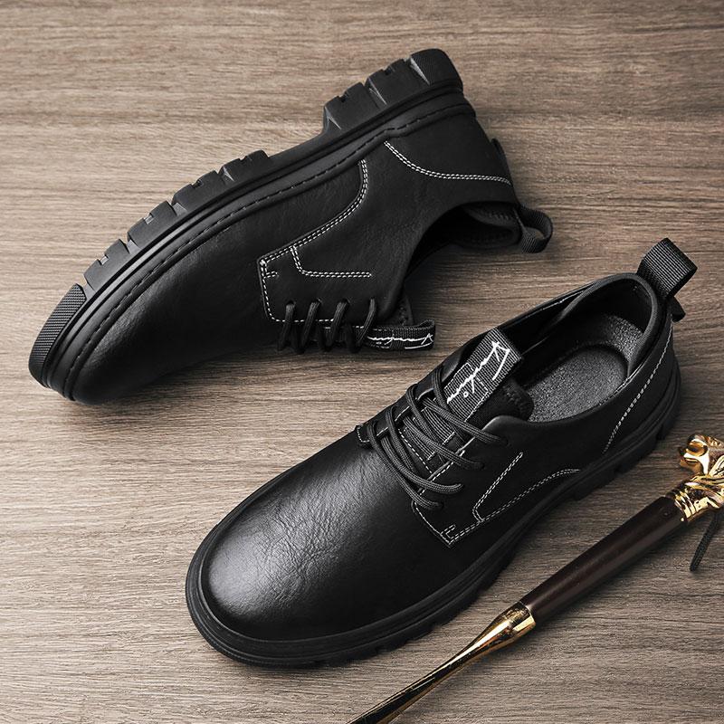FashionMen's Casual Leather Shoes Outdoor Formal Dress Footwear New Fashion Male Oxford Shoes Classic Lace-Up Business Shoes Sneakers