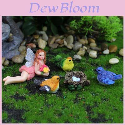 Resin Fairy Garden Miniatures With Cute Bird For Home Decor And Gift Giving