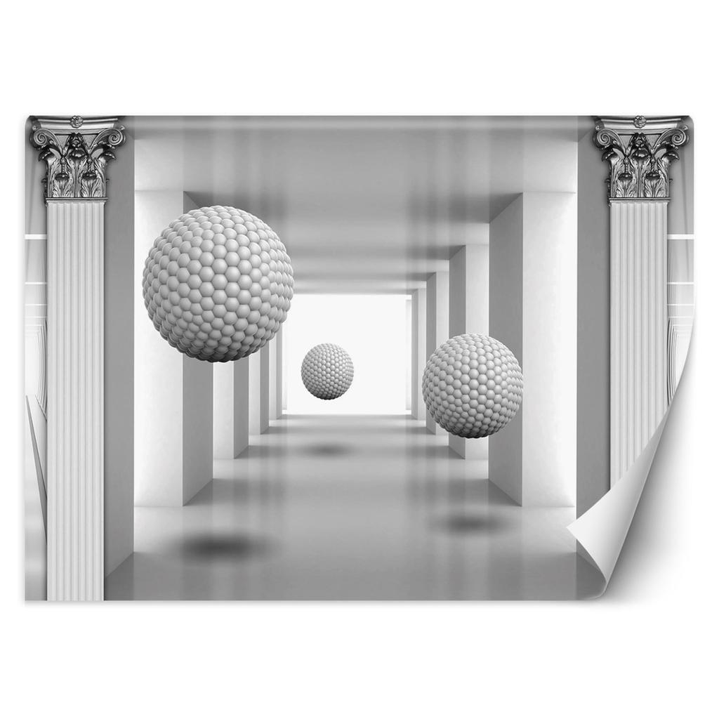 Wallpaper 3d balls in the tunnel