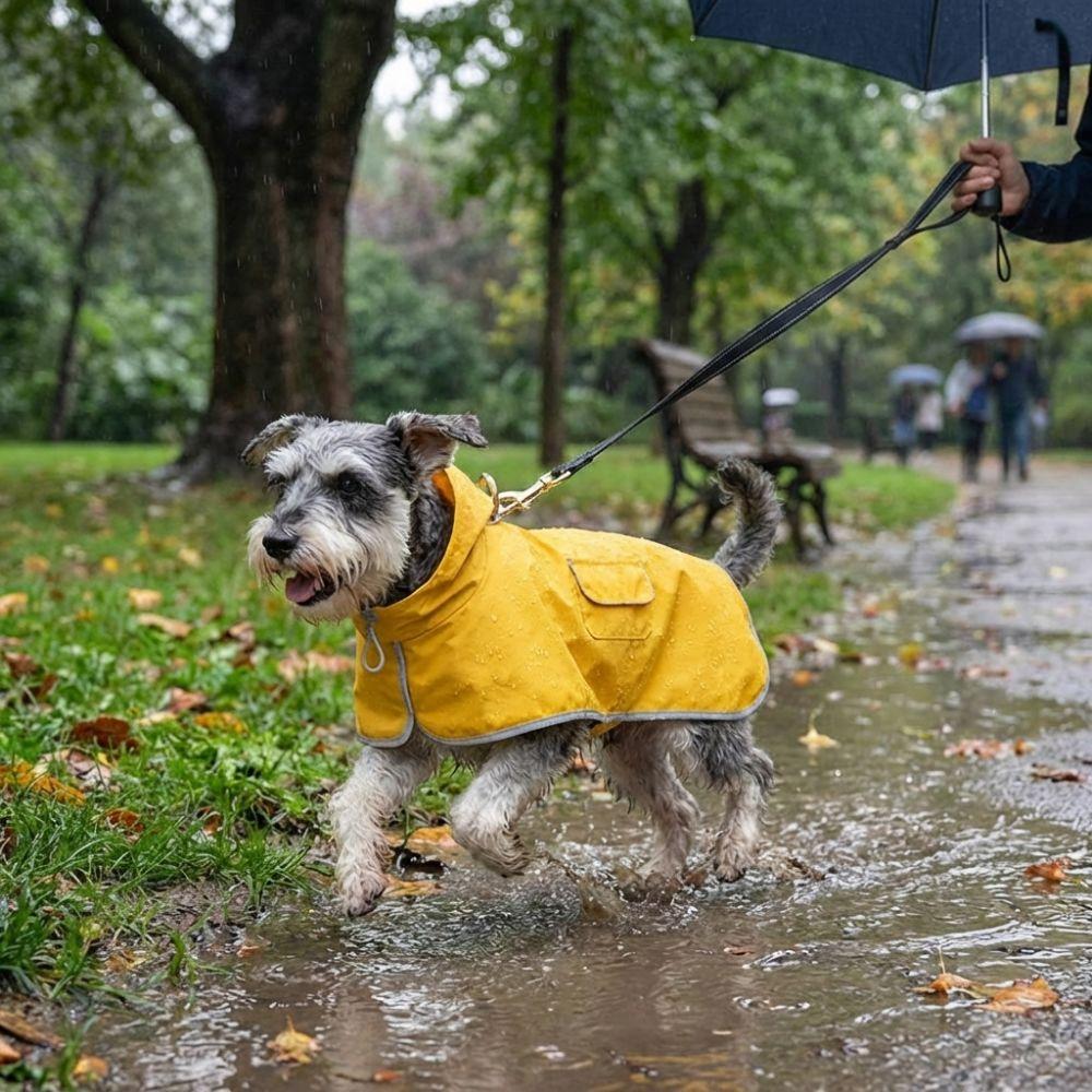 Full Coverage Waterproof Cloak Leash Hole Pet Rain Cloak Fashion Rain Jumpsuit Rainy Weather