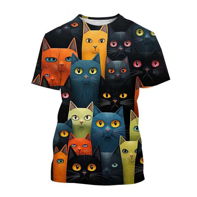 

Детская одежда для девочек с коротким рукавом, японский мультяшный кот, футболки Harajuku, детская футболка, одежда для девочек, модный топ на лето 150