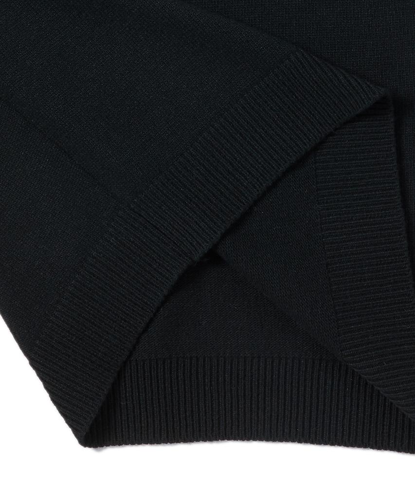 BEYOND CLOSET [Collection Line] Heritage Polo Wool Knit Black