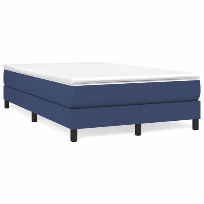 Maison Exclusive - Sommier à lattes de lit avec matelas bleu 120x190 cm tissu