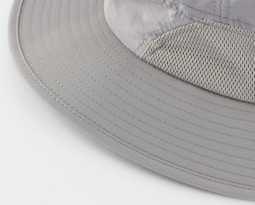 Outdoor Safari Adventure Wide UV Sun Mountain Light Gray [Connectyle] Men's UPF50+ Hat, Breathable, Hat, Brim, Protection, Hat, Fishing, Climbing,