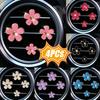 4PCs Flower Car Outlet Vent Perfume Clips Air Freshener Diffuser Conditioning Aromatherapy Perfume Clip Car Interior Decoration