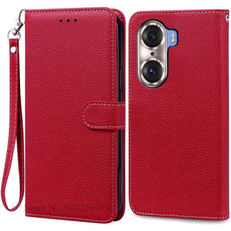 For Honor 60 Pro Case Honor 60 Case Silicone Soft Leather Flip Case For Honor 60 Pro Wallet Cover Phone Fundas Coque