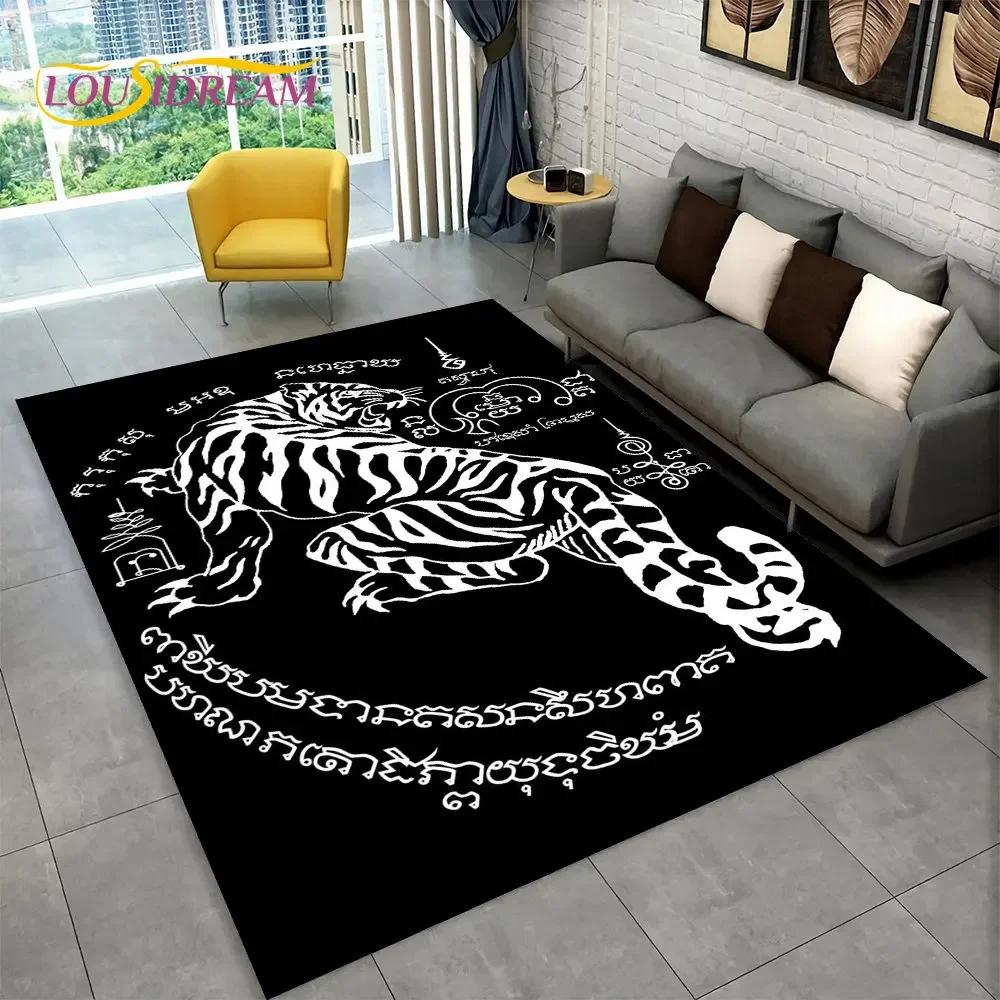 Tappeto con motivo mitologia norrena vichinga Yggdrasill e albero della vita, per soggiorno, camera da letto, divano, zerbino, antiscivolo.