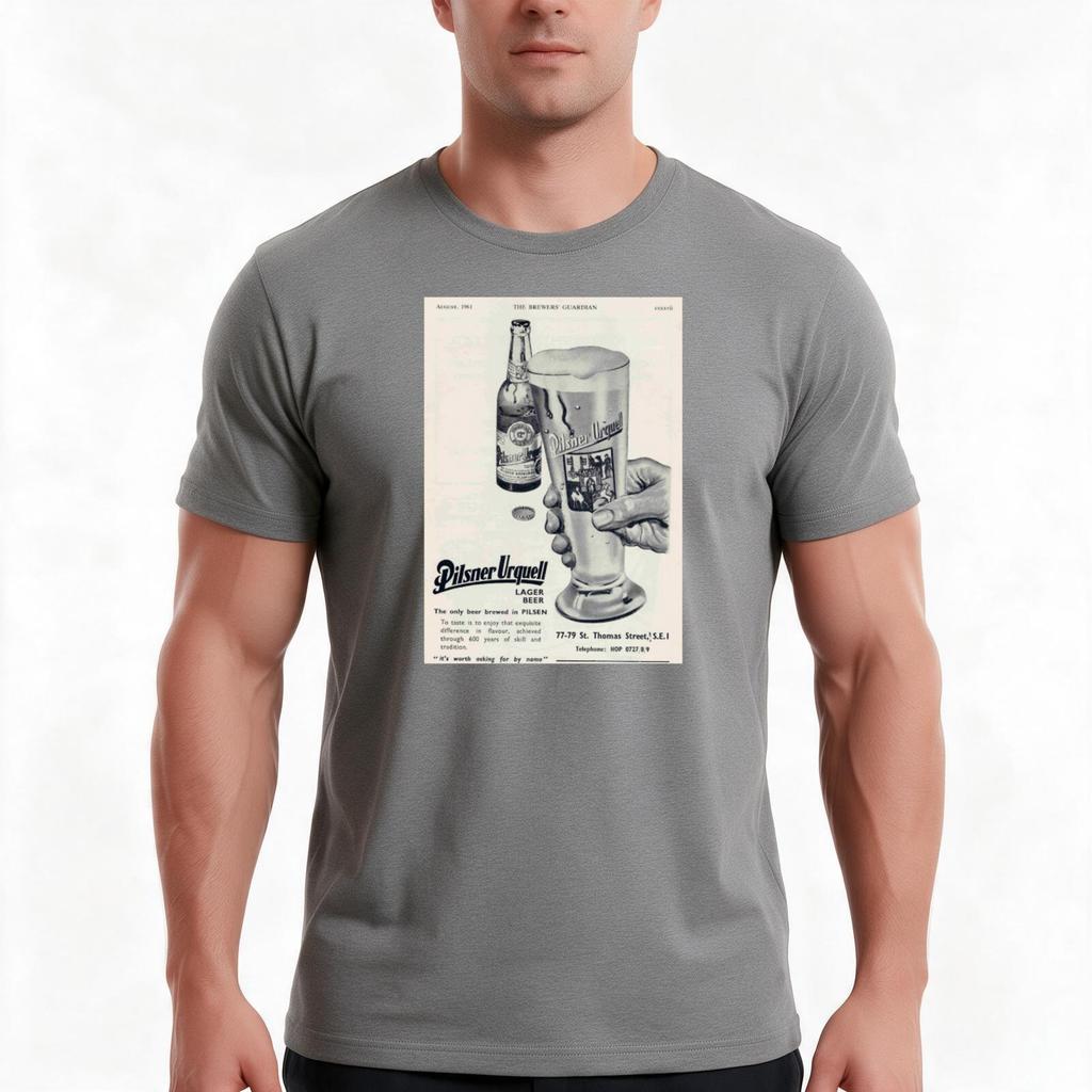 pilsner urquell beerr TShirt Summer Casual Cotton Tee Oversized Streetwear Tops Vintage Graphic Print Unisex Unisex Women