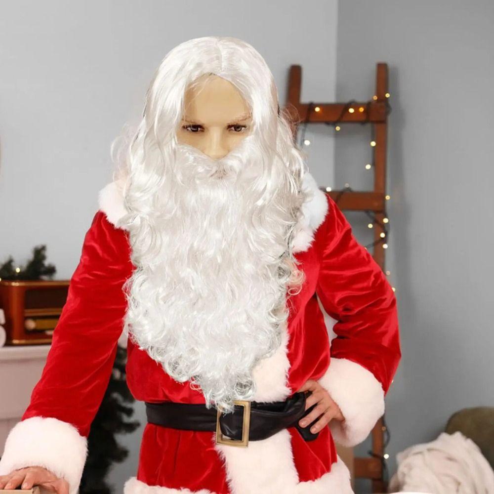 Creative Santa Hair and Beard Set Funny Christmas Cosplay Props  Christmas Decorations