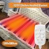 Double Body Warmer Bed Mattress Electric Heated Carpets Mat 150x180cm Automatic Electric Heating Thermostat Throw Blanket