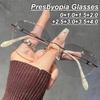 2026 Luxury Frameless Presbyopia Glasses for Women Exquisite Diamond-Encrusted High-Quality Blue Light-Blocking Reading Glasses