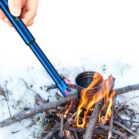 Kerzenanzünder, Zündstab, winddicht, kompakte Größe, tragbar, elektrisch, wiederaufladbar, flammenloser Impulsanzünder, Campingbedarf