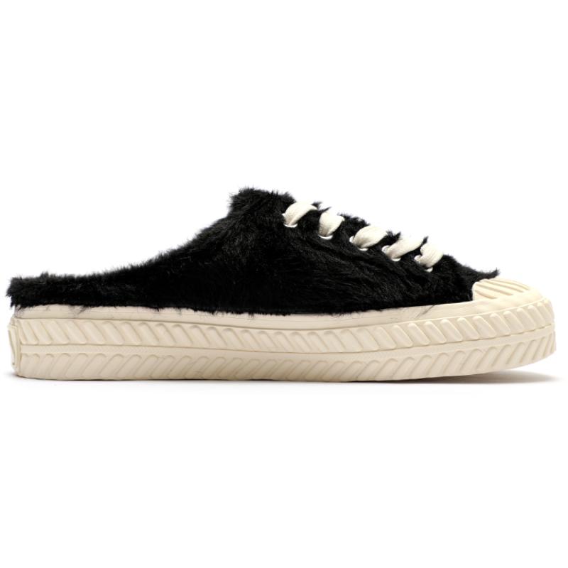 MLB Playball Mule Lightweight Low top Skateboard Shoes Unisex Black Sneakers 3AMUUD316-50BKS