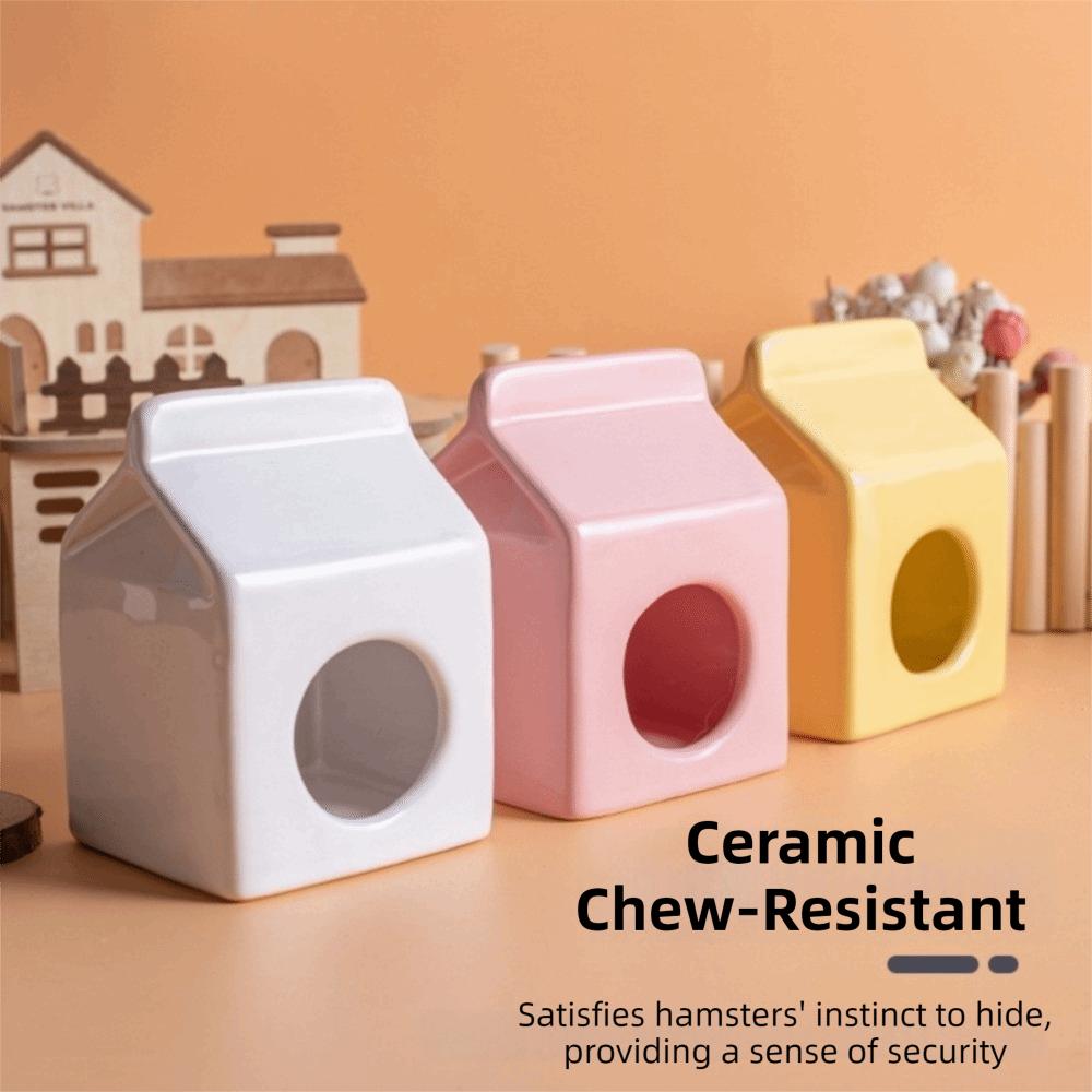 Smooth Hamster Cooling Nest Comfortable Anti Biting Pet Ice Cold House Non-Slip Ceramic Hamster Nest Cage Accessories