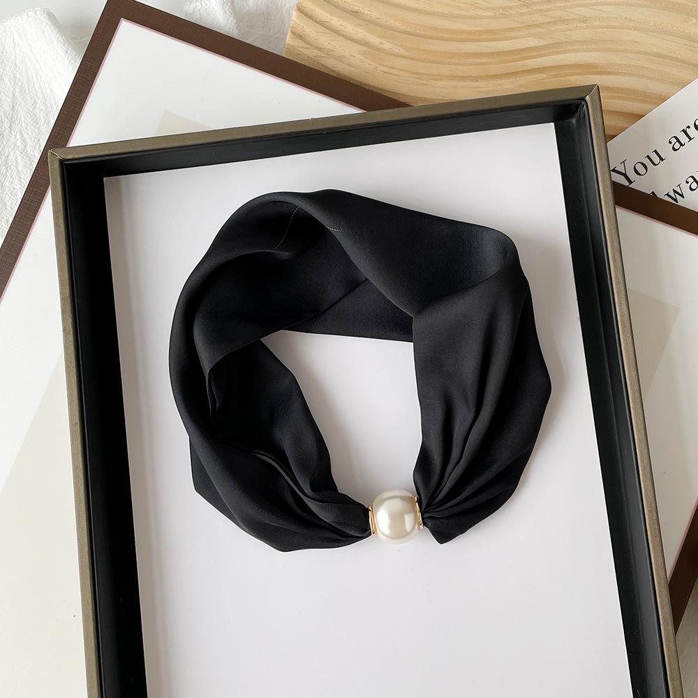 Magnetic Buckle Small Scarf Diamond Studded Magnetic Buckle Scarf Women'S Necklace Headband Scarf Light Luxury Exquisite