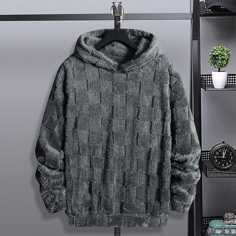 Мужская толстовка с капюшоном из арктического флиса - Зимняя повседневная куртка большого размера Extra Large EU 2190₽