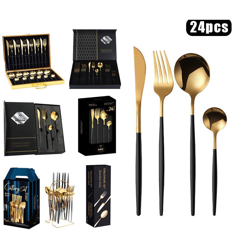 Lijia 24-Piece Portuguese Stainless Steel Cutlery Set
