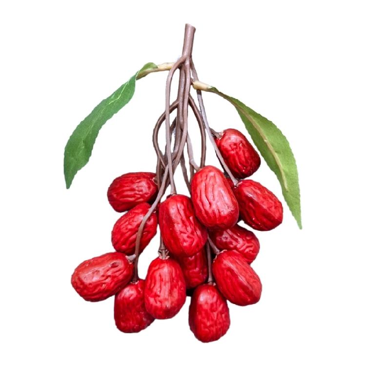 Plastic Jujube Sculpture Realistic Artificial Dried Nut Ornament Simulated Fruit
