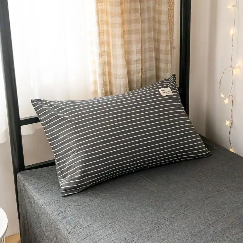 Plaid Pillow Case Home Bedroom Couples Cotton Comfortable Washable Case Cover for Adults Sleeping Textile New