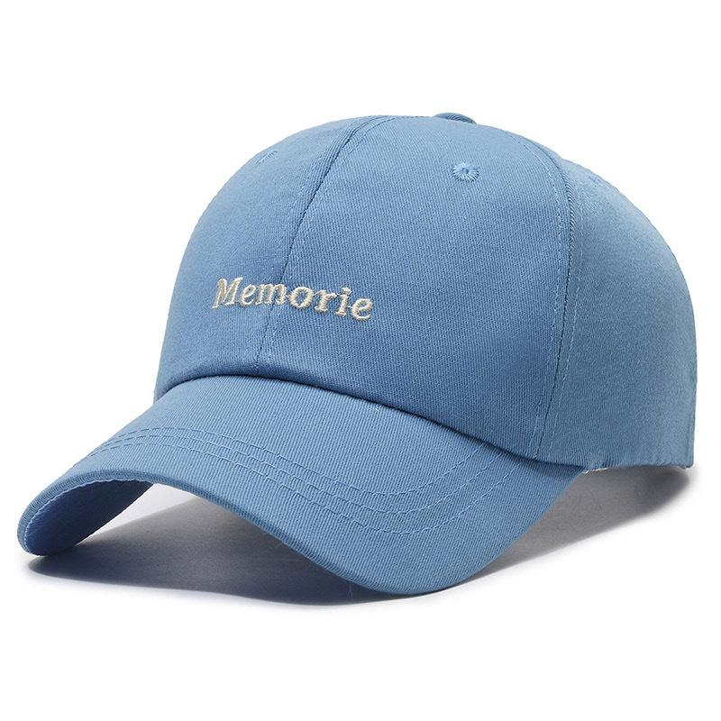 

Memorie Letter Embroidered Baseball Cap Round Top Breathable Hat Gift Adjustable синій