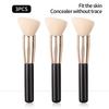 3PCS Slanted Soft Bristle Contoured Brush, Foundation Brush, Loose Powder, Blush Special Makeup Brush Tool for Hand Refreshing