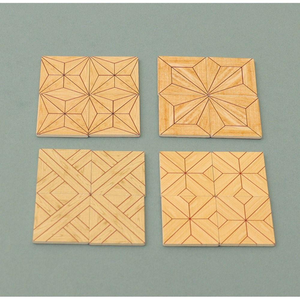 10pcs Mini Miniature Dollhouse Floor Boards Multicolors 3*3*0.3cm Wooden Flooring Wood Furniture Wall Floor Decor