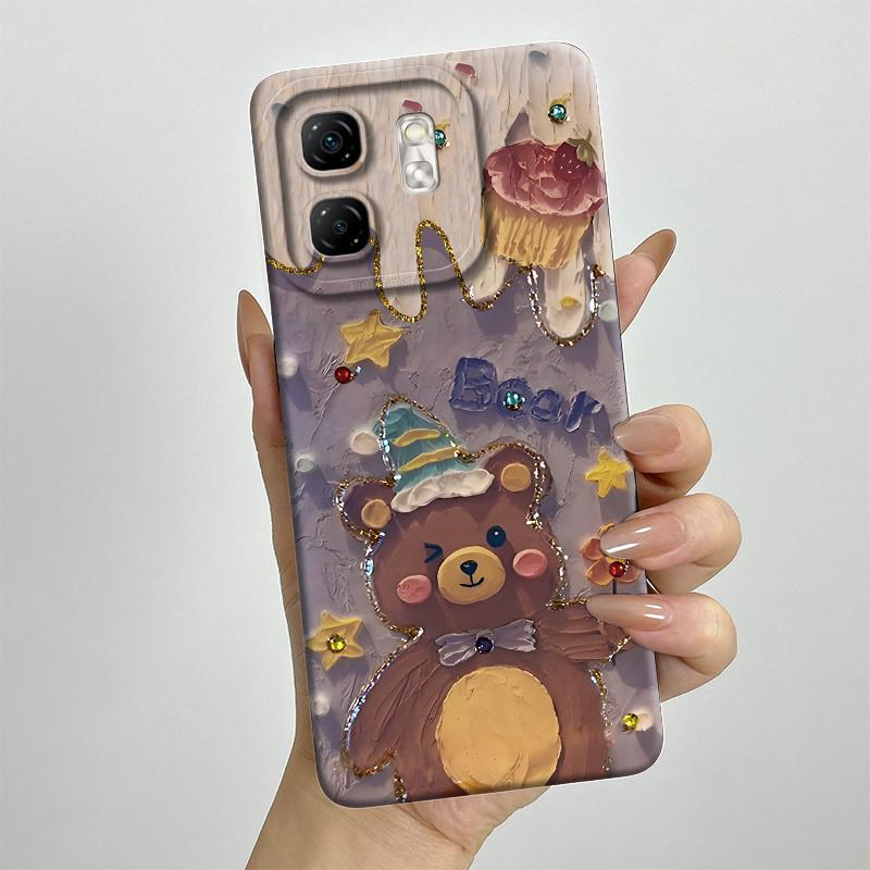

For Infinix Hot 50i Case Hot50i X6531 Soft Silicone TPU Painted Phone Coque Cartoon Printed Shockproof Protective Fundas Cover Infinix Hot 50i