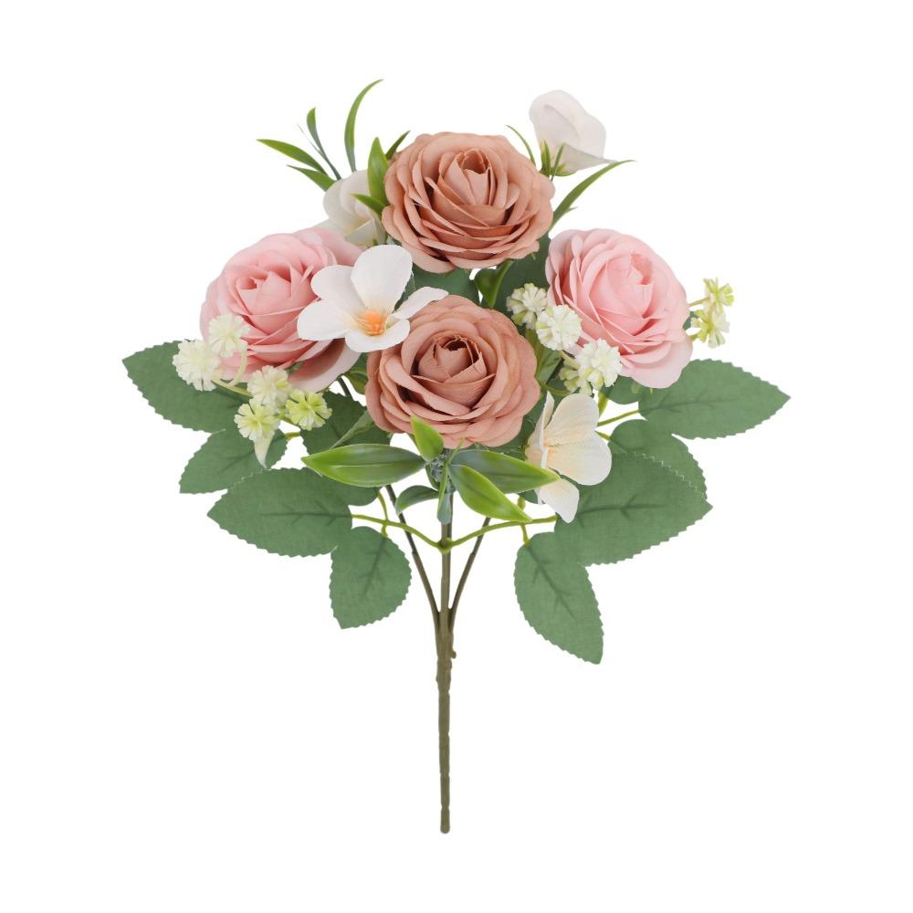 Lifelike with Stems Artificial Rose Flowers Real Touch Floral Arrangements Silk Flowers Fake Flower Bouquets Party Centerpieces