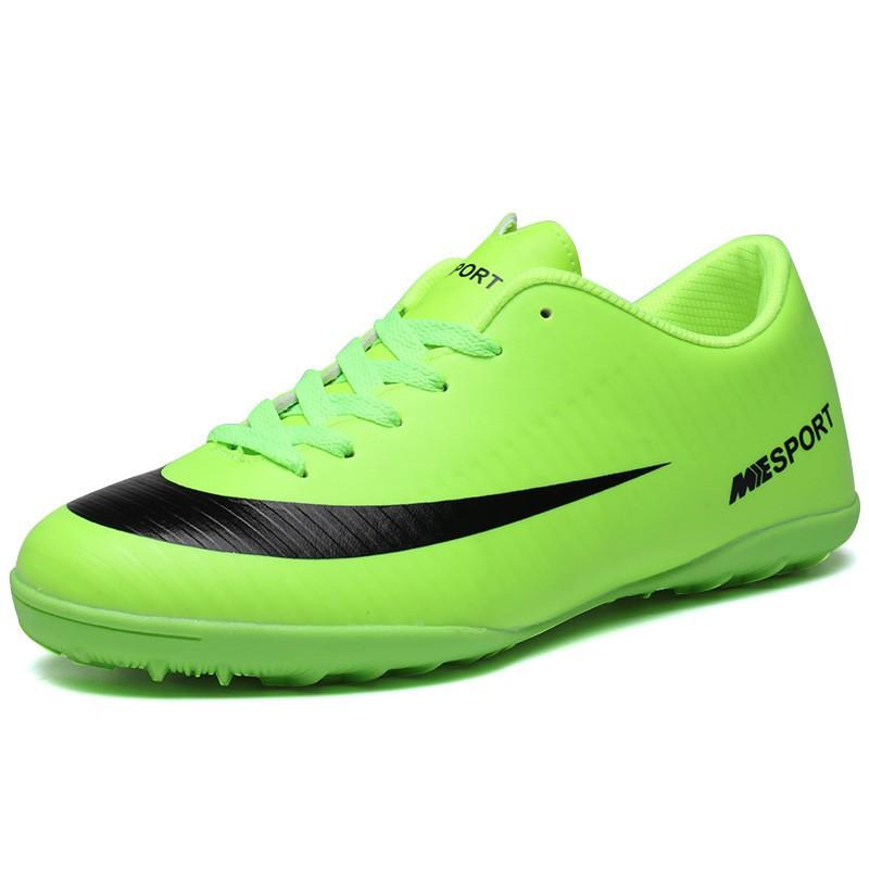 Mens Womens Youth Football Cleats Low-Cut Synthetic Leather Breathable Non-Slip Training Match Shoes Artificial Turf